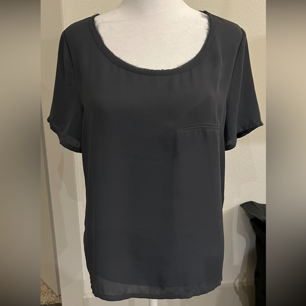 American Vintage Gray Short Sleeve Blouse